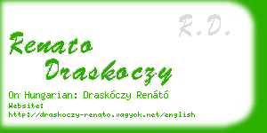 renato draskoczy business card